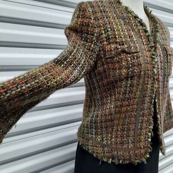 True Meaning Women's Jacket Blazer Size Small Boucle Tweed Retro Office Career - Picture 4 of 10